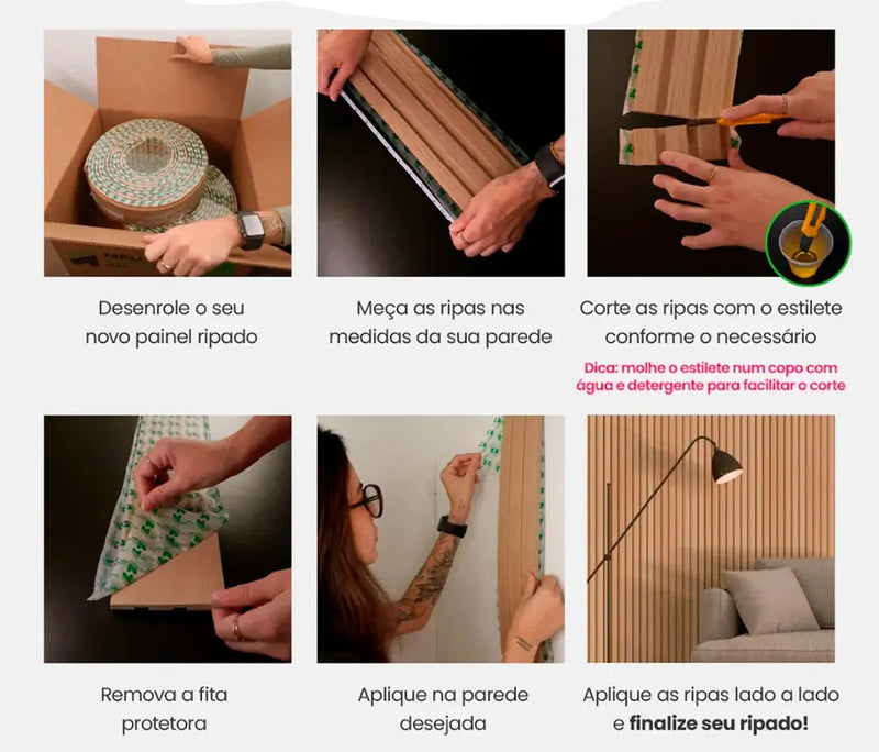 Painel Ripado Madeto Fix - Elegância e Praticidade