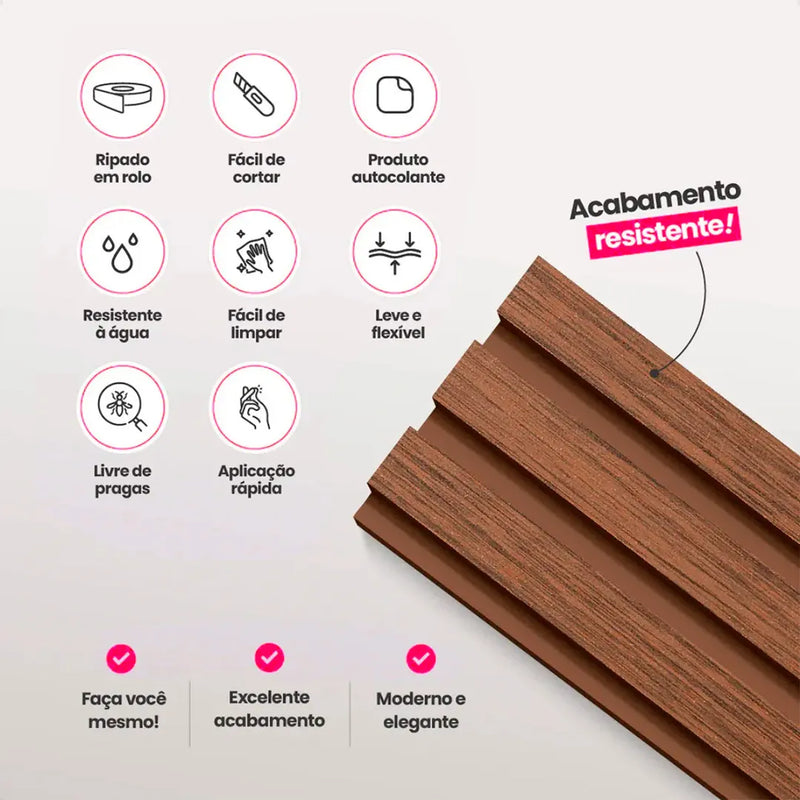 Painel Ripado Madeto Fix - Elegância e Praticidade